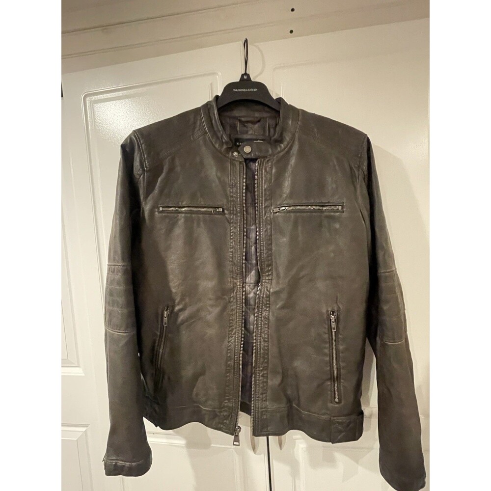 Men's Black Rivet GIII Leather Motorcycle Jacket Wilson’s Medium Black New Tags